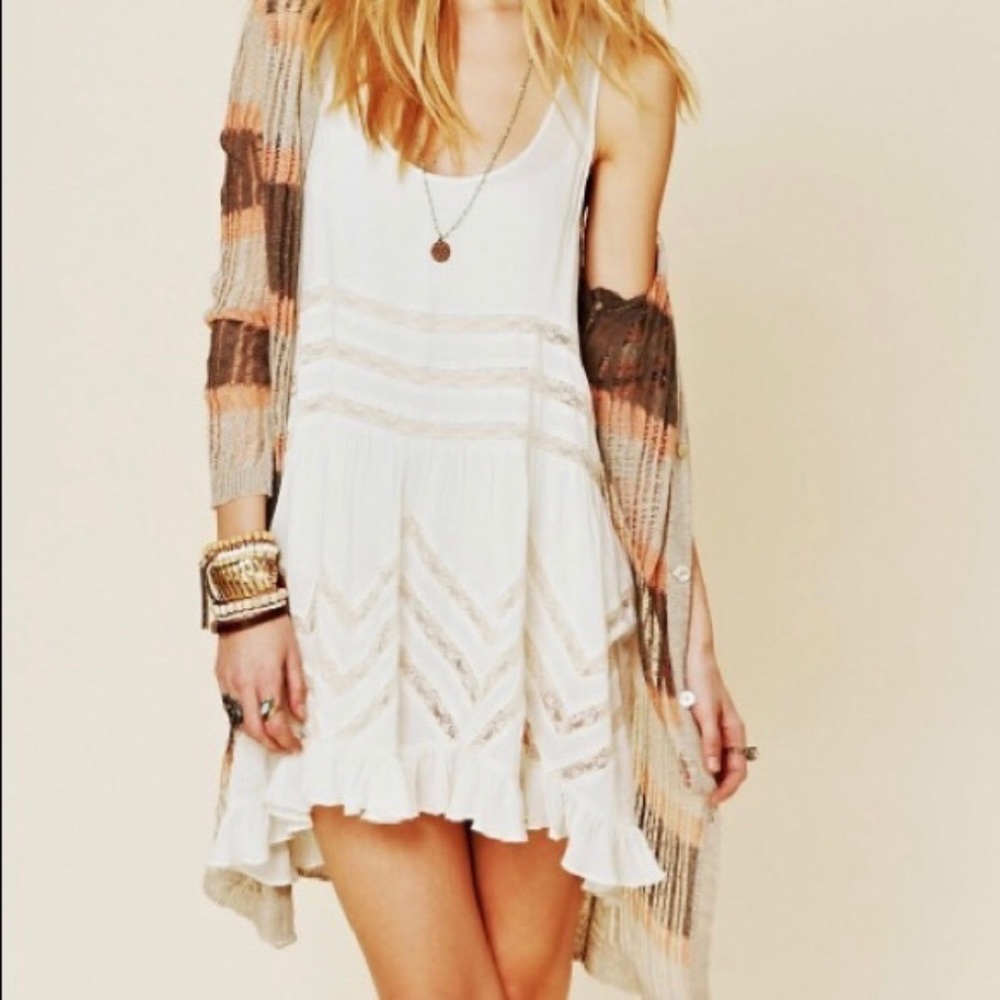 Free People Voile and Lace Trapeze Slip Dress
